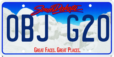 SD license plate 0BJG20