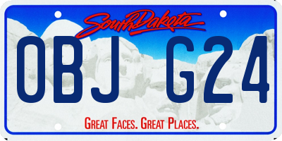 SD license plate 0BJG24