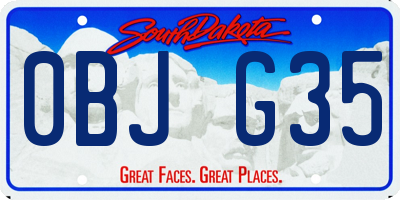 SD license plate 0BJG35