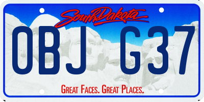 SD license plate 0BJG37
