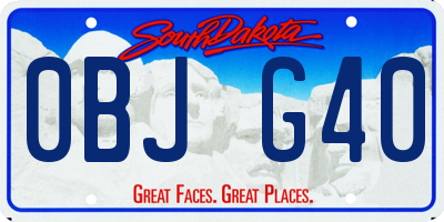 SD license plate 0BJG40
