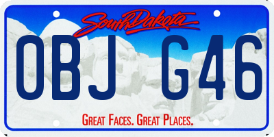 SD license plate 0BJG46