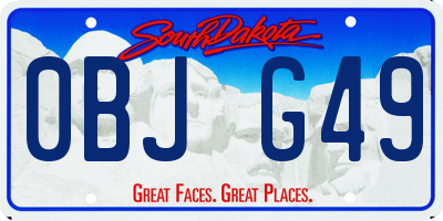SD license plate 0BJG49