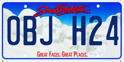 SD license plate 0BJH24