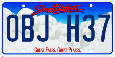 SD license plate 0BJH37