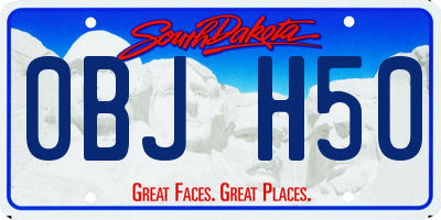SD license plate 0BJH50
