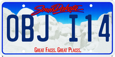SD license plate 0BJI14