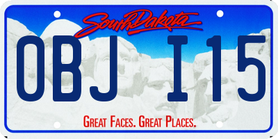 SD license plate 0BJI15