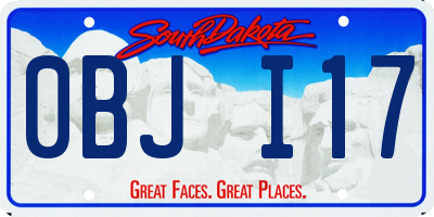 SD license plate 0BJI17