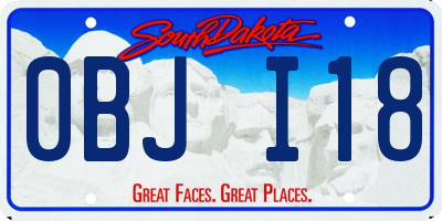 SD license plate 0BJI18