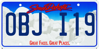 SD license plate 0BJI19
