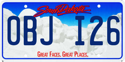 SD license plate 0BJI26