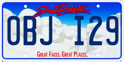 SD license plate 0BJI29