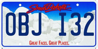 SD license plate 0BJI32