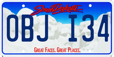 SD license plate 0BJI34