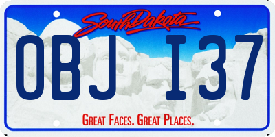 SD license plate 0BJI37