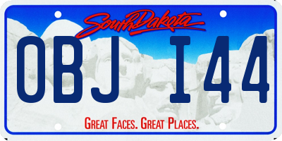 SD license plate 0BJI44