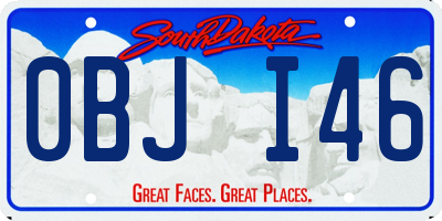 SD license plate 0BJI46
