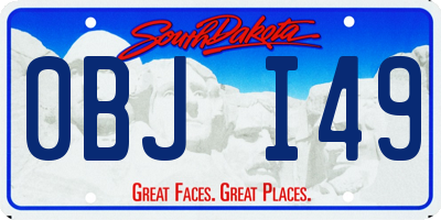 SD license plate 0BJI49