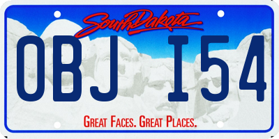SD license plate 0BJI54