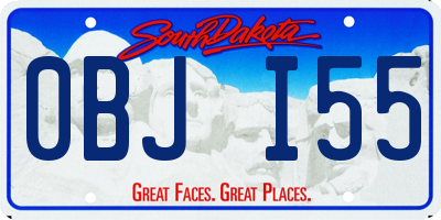 SD license plate 0BJI55