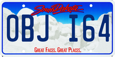 SD license plate 0BJI64