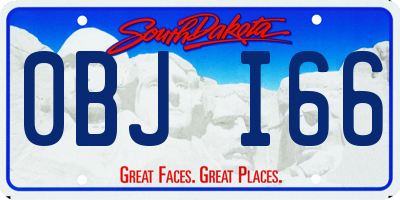 SD license plate 0BJI66
