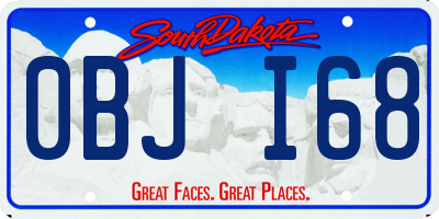 SD license plate 0BJI68