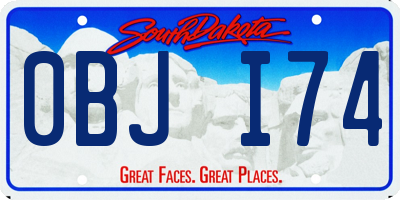 SD license plate 0BJI74