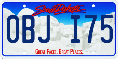 SD license plate 0BJI75