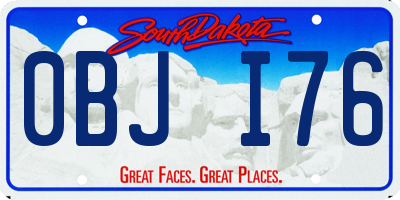 SD license plate 0BJI76