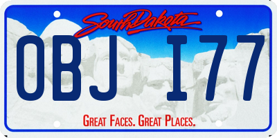 SD license plate 0BJI77