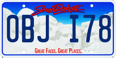 SD license plate 0BJI78