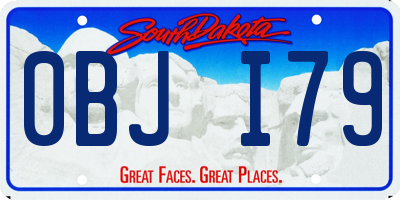 SD license plate 0BJI79