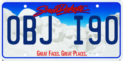 SD license plate 0BJI90