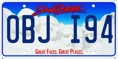SD license plate 0BJI94