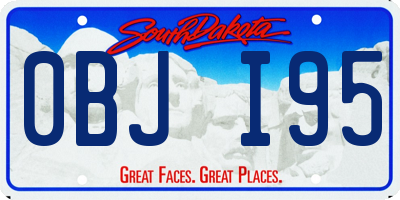 SD license plate 0BJI95