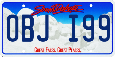 SD license plate 0BJI99