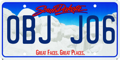 SD license plate 0BJJ06