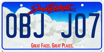 SD license plate 0BJJ07