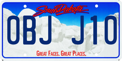SD license plate 0BJJ10
