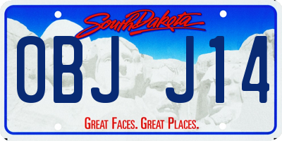 SD license plate 0BJJ14