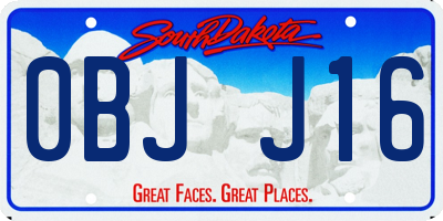 SD license plate 0BJJ16
