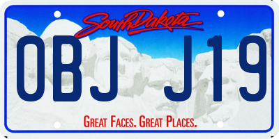 SD license plate 0BJJ19