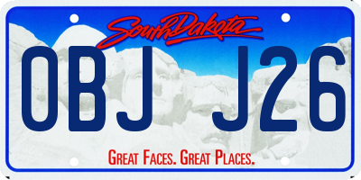 SD license plate 0BJJ26