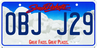 SD license plate 0BJJ29