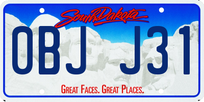 SD license plate 0BJJ31
