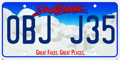 SD license plate 0BJJ35