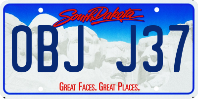SD license plate 0BJJ37