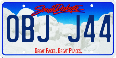 SD license plate 0BJJ44